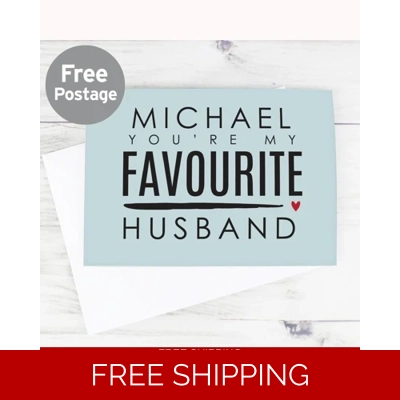 Personalised You're My Favourite Husband Card Personalised You're My Favourite Husband Card